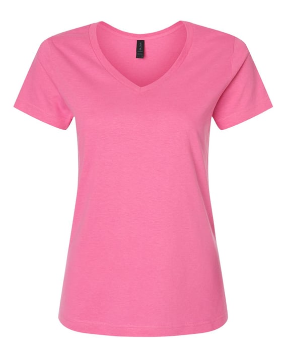 Front view of Softstyle® Women’s V-Neck T-Shirt