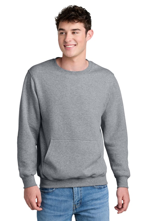 Front view of Core Fleece Crewneck Pocket Sweatshirt