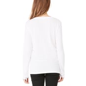 Back view of Ladies’ Flowy Long-Sleeve V-Neck