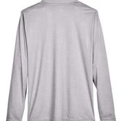 Back view of Zone Sonic Heather Performance Quarter-Zip Pullover