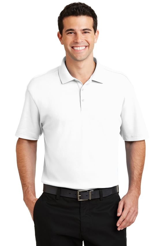 Front view of Silk Touch Interlock Performance Polo