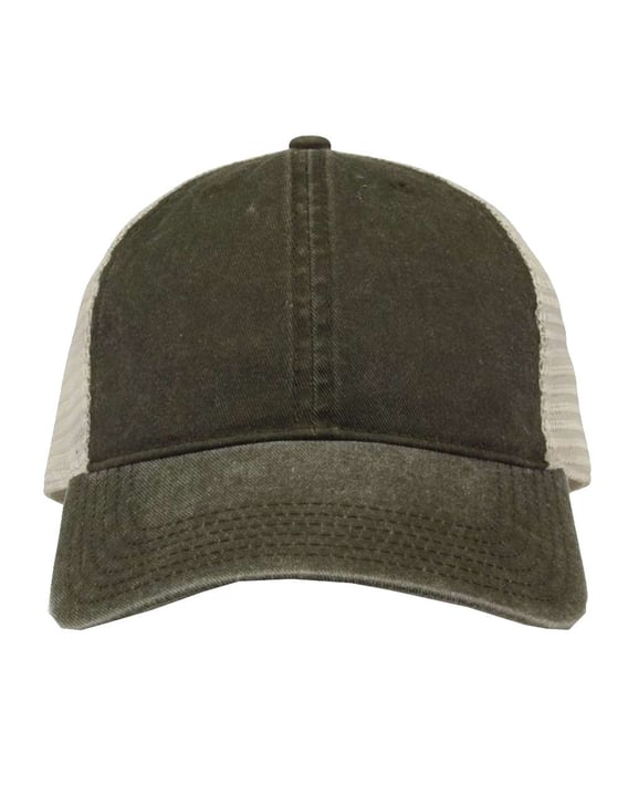 Front view of Pigment-Dyed Trucker Cap