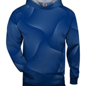 Front view of Youth Warp Hooded Long Sleeve T-Shirt