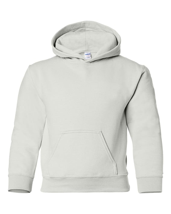 Front view of Heavy Blend™ Youth Hooded Sweatshirt