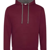 Front view of Midweight Varsity Contrast Hooded Sweatshirt