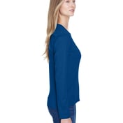 Side view of Ladies’ Agility Performance Long-Sleeve Piqué Rewneck