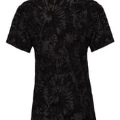 Back view of Women’s Tie-Dyed Tri-Blend T-Shirt