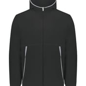 Front view of Eco Revive™ Youth Polar Fleece Hooded Full-Zip Jacket