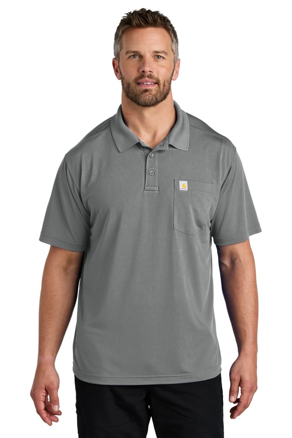 Front view of Force&reg; Snag-Resistant Pocket Polo