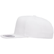 Side view of Adult 5-Panel Structured Flat Visor Classic Snapback Cap
