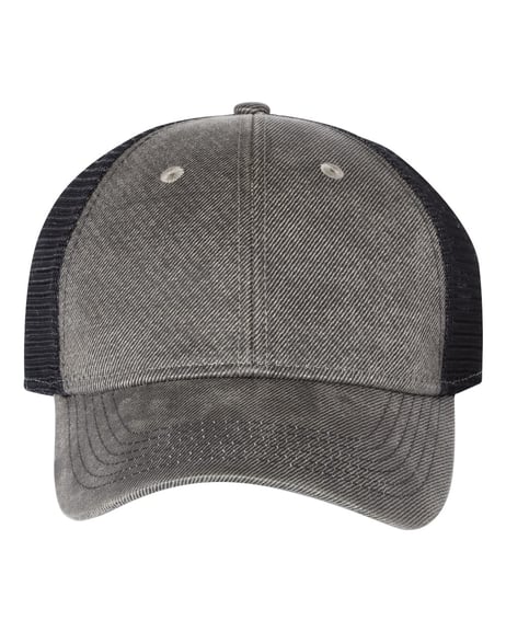 Front view of Faux Waxy Trucker Cap