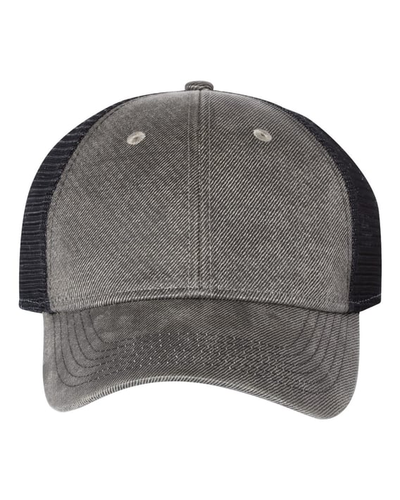 Front view of Faux Waxy Trucker Cap