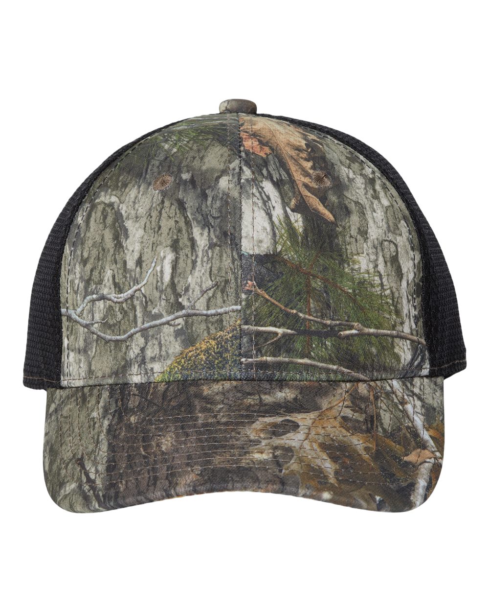 Front view of Performance Camo Mesh-Back Cap