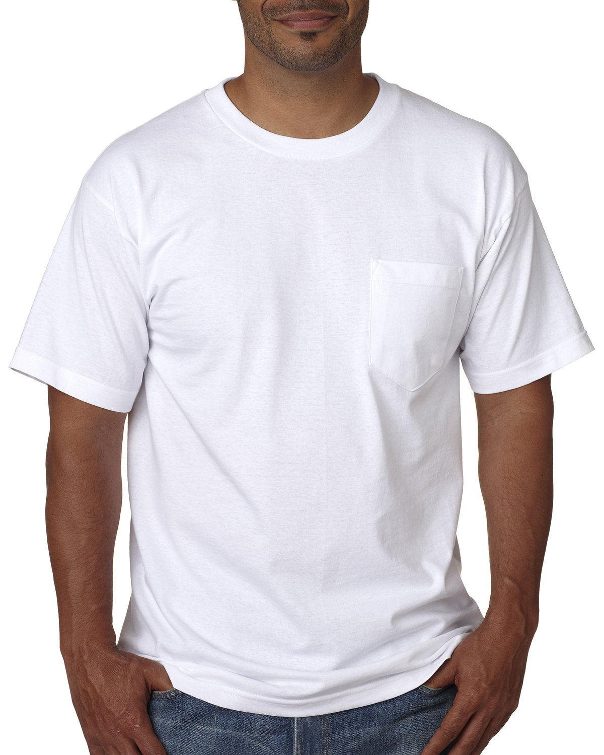 Front view of Adult Short-Sleeve T-Shirt With Pocket