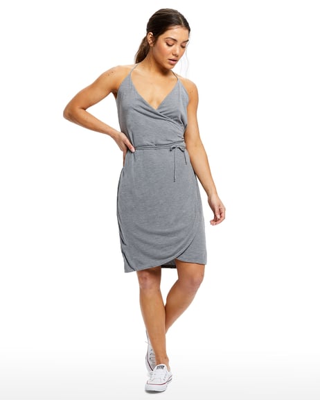 Front view of Ladies' Modal Wrap Dress