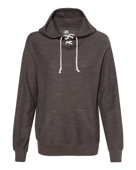 Front view of Women’s French Terry Sport Lace Scuba Hooded Pullover