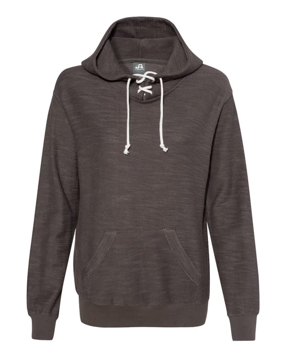 Front view of Women’s French Terry Sport Lace Scuba Hooded Pullover