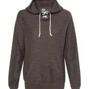 Front view of Women’s French Terry Sport Lace Scuba Hooded Pullover