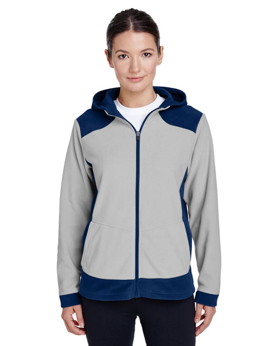 Front view of Ladies’ Rally Colorblock Microfleece Jacket