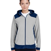 Front view of Ladies’ Rally Colorblock Microfleece Jacket