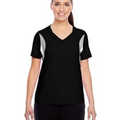 Front view of Ladies’ Short-Sleeve Athletic V-Neck Tournament Jersey