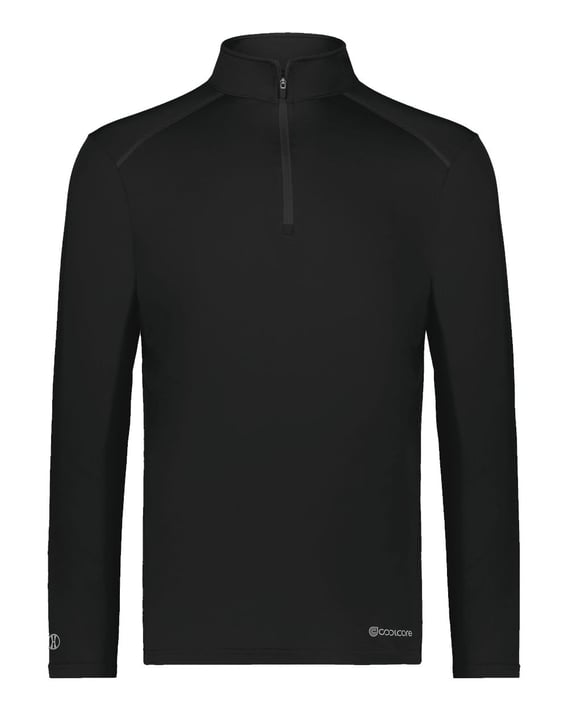 Front view of Youth CoolCore® Quarter-Zip Pullover