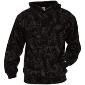 Front view of Youth Tie-Dyed Triblend Hooded Sweatshirt