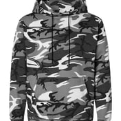 Front view of Camo Pullover Fleece Hoodie