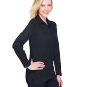 Side view of Women’s CrownLux Performance® Plaited Long Sleeve Polo