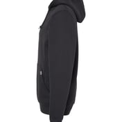 Side view of Woodland Fleece Hooded Pullover