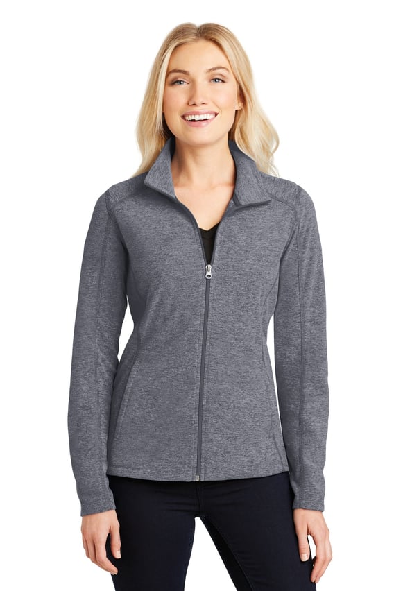 Front view of Women’s Heather Microfleece Full-Zip Jacket