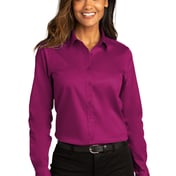 Front view of Ladies Long Sleeve SuperPro React Twill Shirt