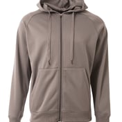 Front view of Men’s Agility Full-Zip Tech Fleece Hooded Sweatshirt