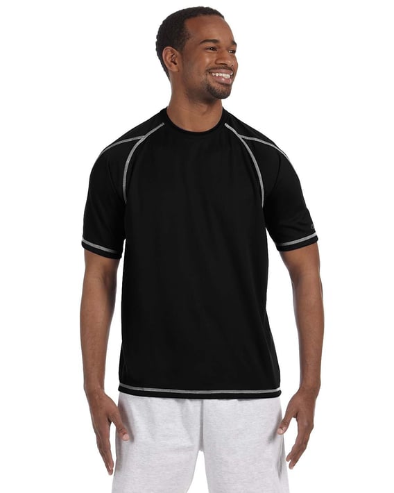 Front view of Double Dry 4.1 Oz. Mesh T-Shirt
