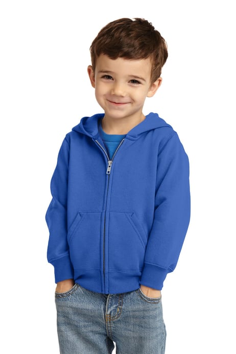 Front view of Toddler Core Fleece Full-Zip Hooded Sweatshirt