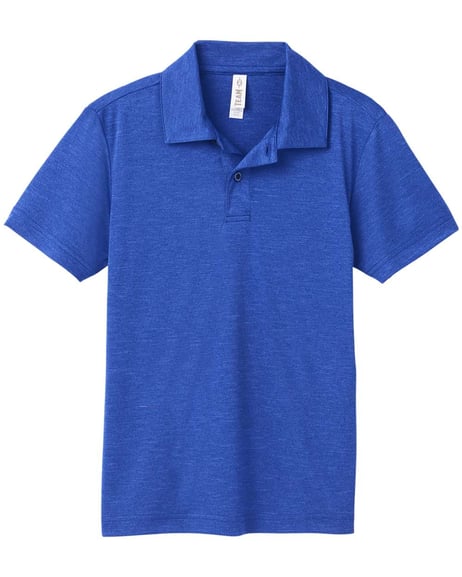 Front view of Youth Zone Sonic Heather Performance Polo