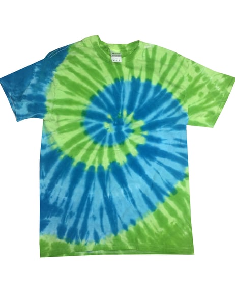 Front view of Adult 5.4 Oz., 100% Cotton Islands Tie-Dyed T-Shirt