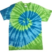 Front view of Adult 5.4 Oz., 100% Cotton Islands Tie-Dyed T-Shirt