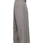 Side view of Microcheck Gingham Long-Sleeve Cotton Shirt