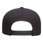 Back view of Five-Panel Cotton Twill Snapback Cap