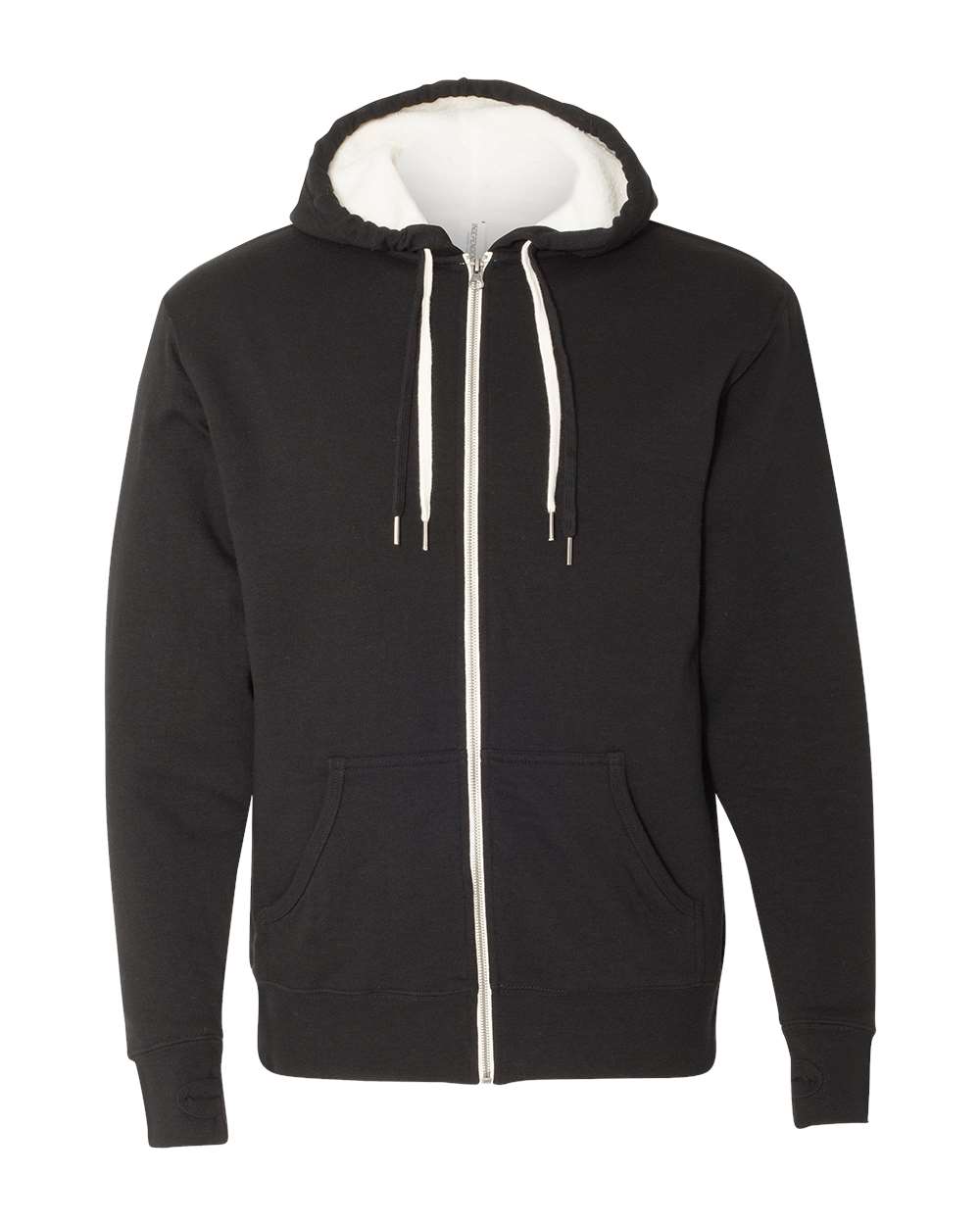 Front view of Unisex Sherpa-Lined Hooded Sweatshirt