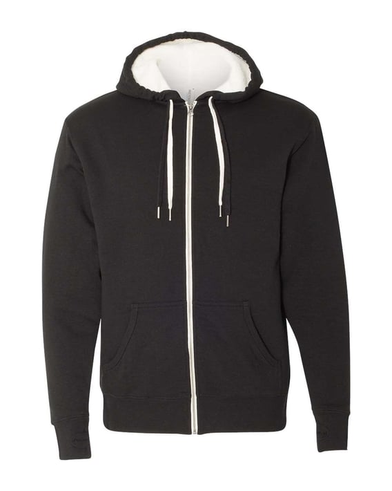 Front view of Unisex Sherpa-Lined Hooded Sweatshirt