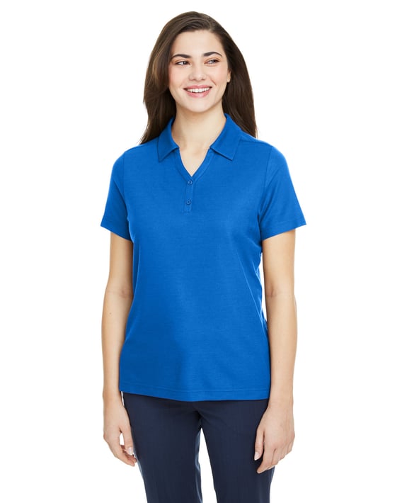 Front view of Ladies’ Fusion ChromaSoft Pique Polo