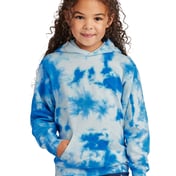 Front view of Youth Crystal Tie-Dye Pullover Hoodie