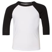 Front view of Toddler Three-Quarter Sleeve Baseball Tee