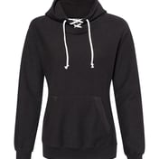 Front view of Women’s French Terry Sport Lace Scuba Hooded Pullover