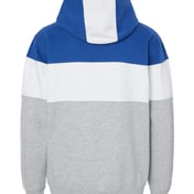 Back view of Varsity Fleece Colorblocked Hooded Sweatshirt