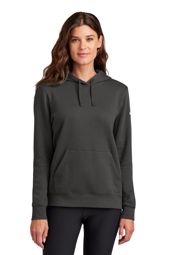 Front view of Women’s Club Fleece Sleeve Swoosh Pullover Hoodie