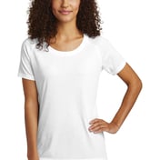 Front view of Women’s PosiCharge &reg; Tri-Blend Wicking Scoop Neck Raglan Tee