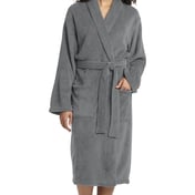 Front view of Plush Microfleece Shawl Collar Robe